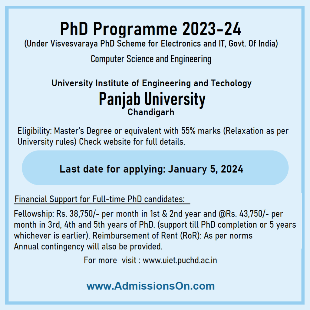 PhD Computer Science Panjab University