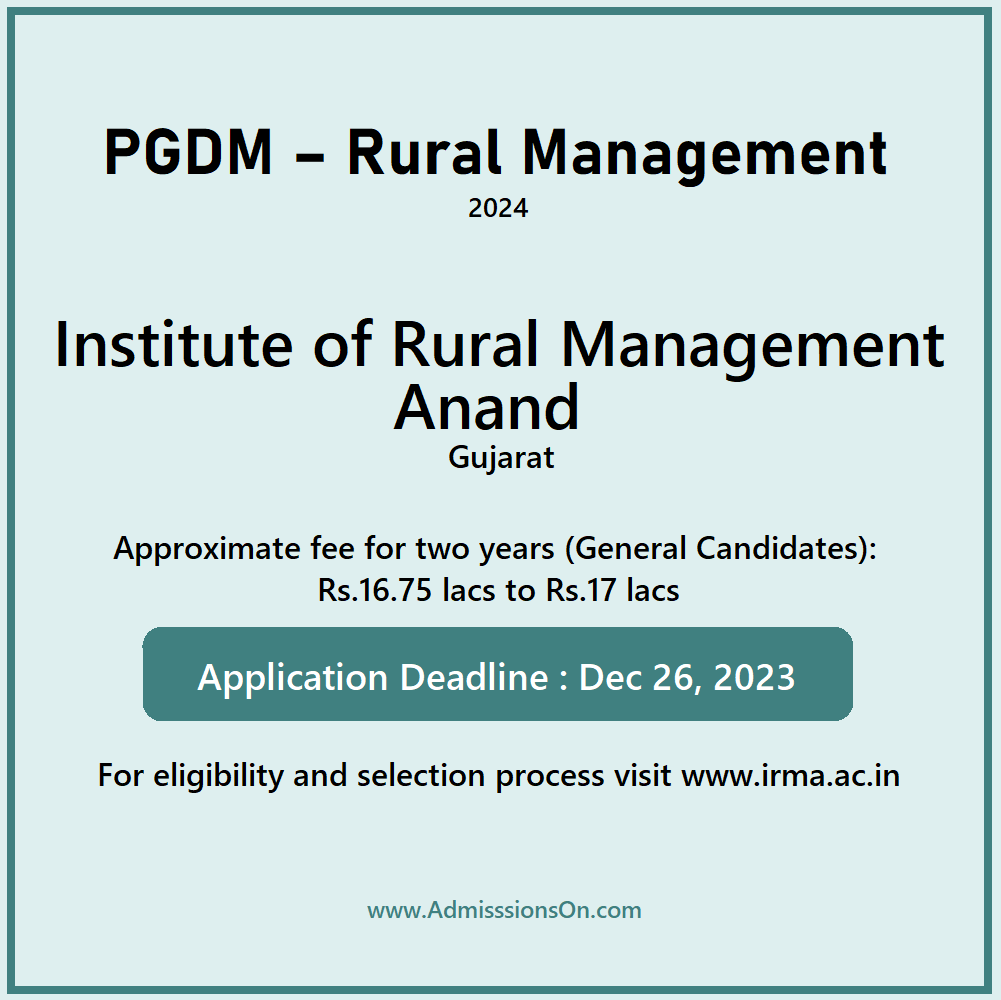 Post Graduate Diploma in Rural Management