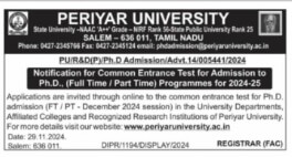 Periyar University PhD 2025 1 Periyar University PhD 2025