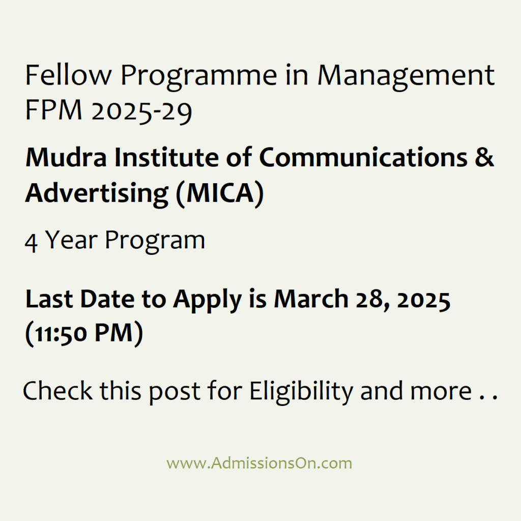 MICA FPM 2025 notice