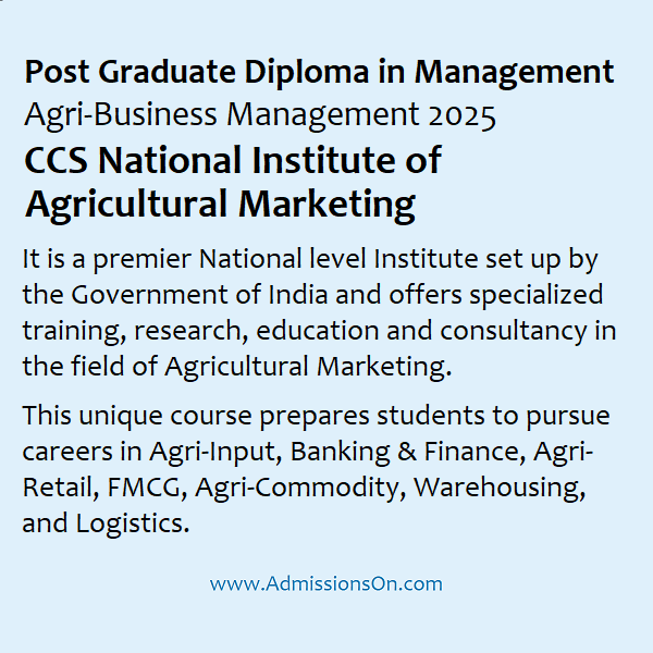 CCS NIAM PGDM ABM Notice